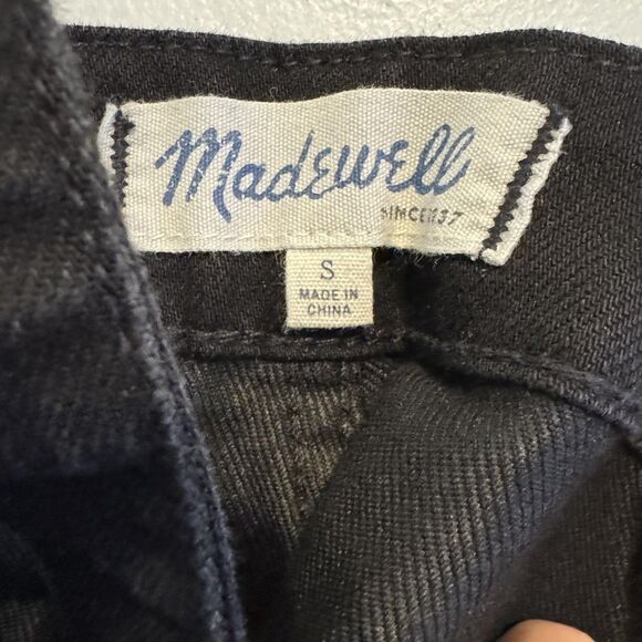 Madewell Overalls Womens Small Black Denim Bib Adjustable Straps Pockets C9646 - Picture 3 of 10